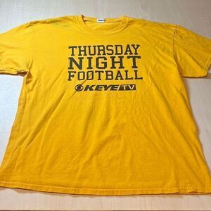 Thursday Night Football KEYE TV Yellow T-Shirt NFL Sports Tee